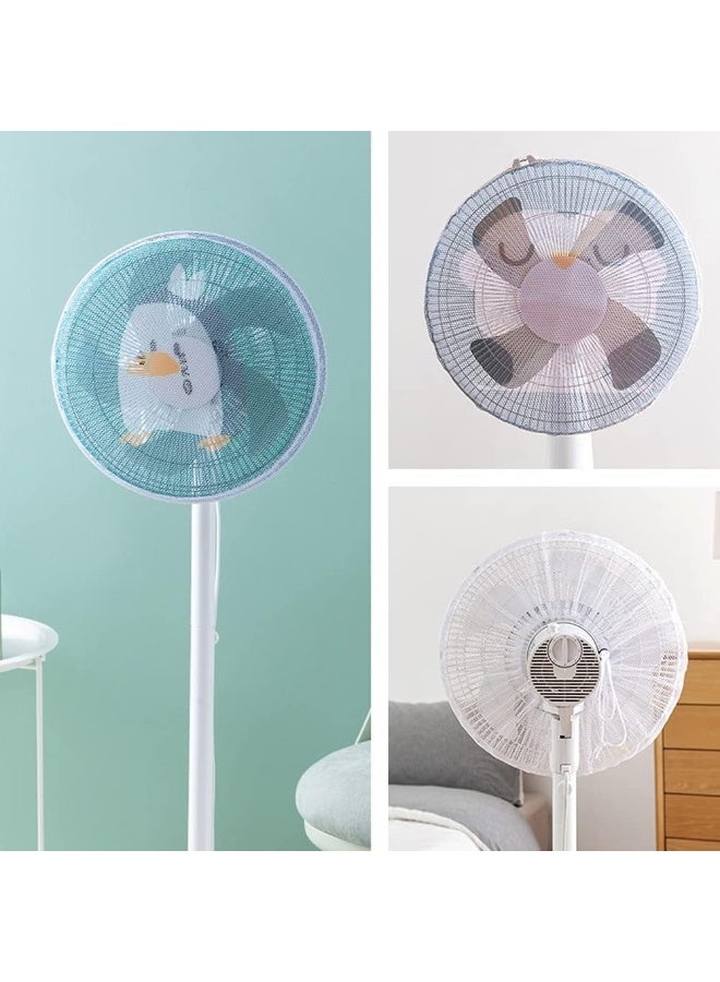 غطاء مروحة شبكي للأطفال مع مشبك أمان – شبكة أمان قابلة للتعديل للمراوح الكهربائية والطاولة والمراوح الأرضية، تصميم كرتوني جذاب، مقاوم للغبار، قابل للغسل، يحمي أصابع الأطفال ويضمن السلامة والراحة للمنزل (قطعة واحدة) - Image 2